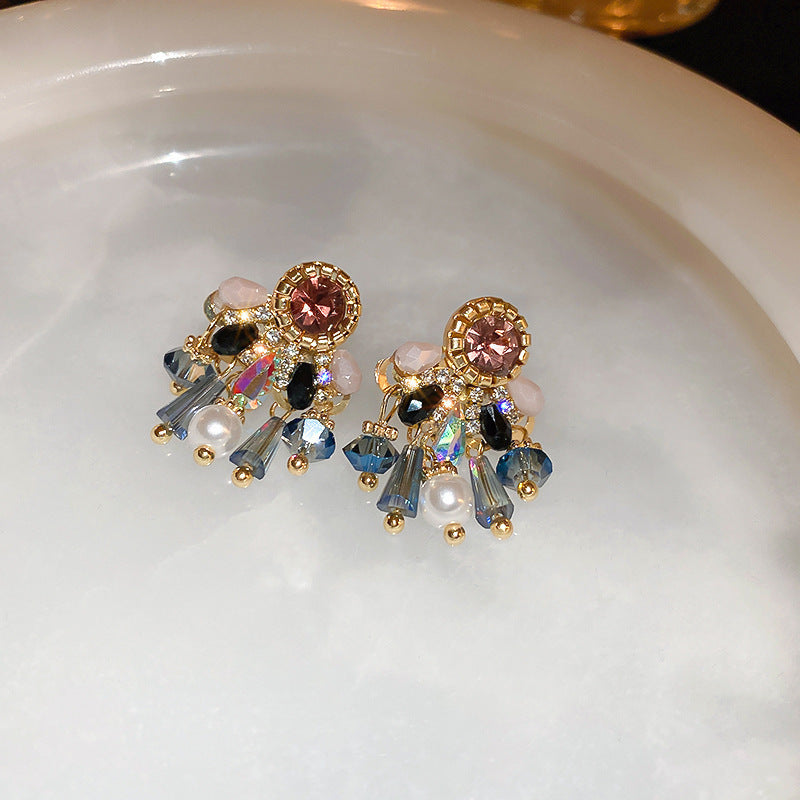 Zircon Butterfly Water Drop Ear Female Rings
