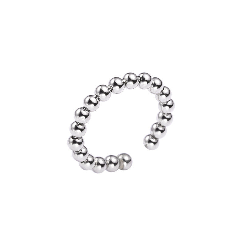 Personality Light Bead Female Mori Temperamental Round Beads Rings