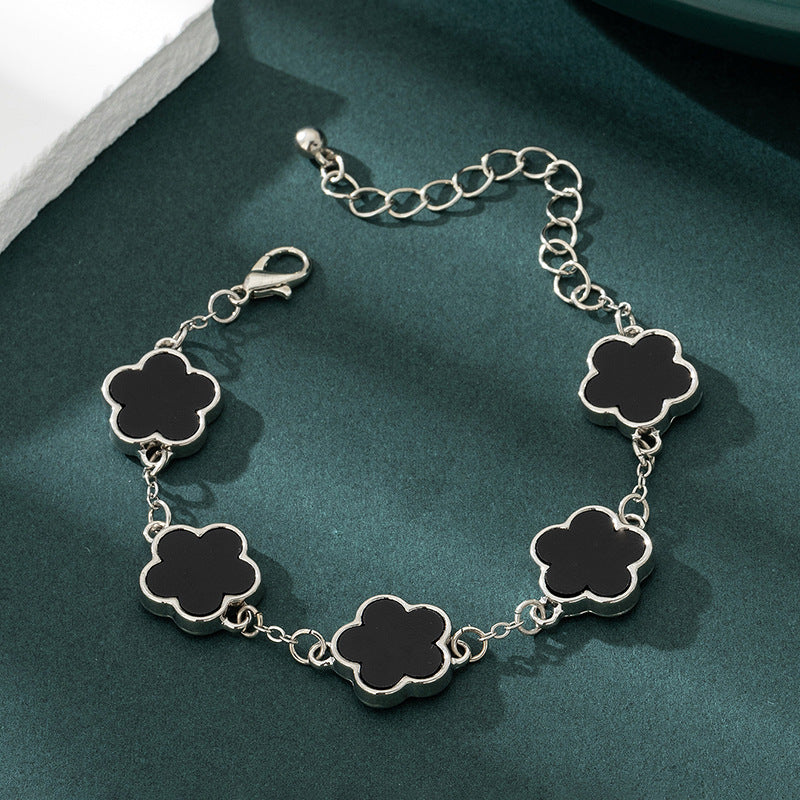 Fashion Elegant Lucky Five Petal Flower Female Bracelet