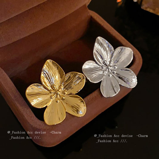 Flower Open Niche Exaggerated Design Index Rings