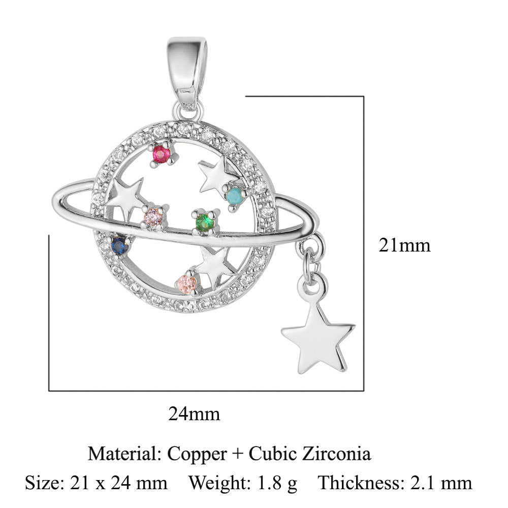 Lucky Tree Copper Zircon Fishtail Butterfly Ornament Accessories Water Pendants