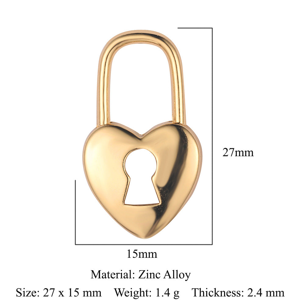 Lock Love Beat Alloy Flower Rose Pendants