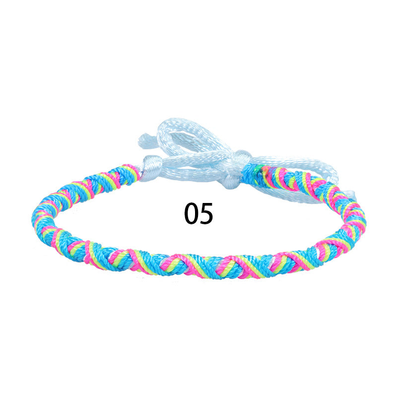 Style Colorful Hand-knitted Rope Holiday Party Bracelet