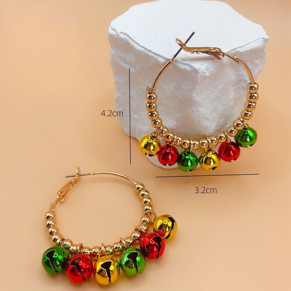 Women's Creative Christmas Fashion Colorful Tree High Sense Earrings