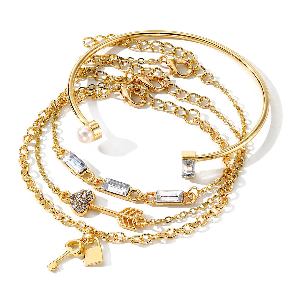 Charming Twist Glossy Irregular Punk Suit Bracelets