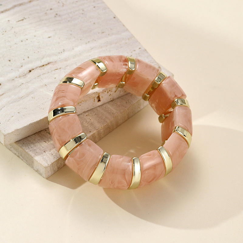 Women's Fashion Vintage Acrylic Elastic Elegant Bracelet