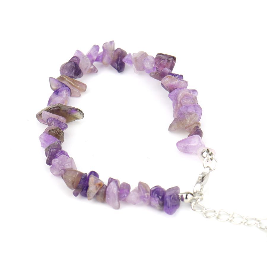 Retro Natural Crystal Gravel Amethyst Brace Lace Bracelets