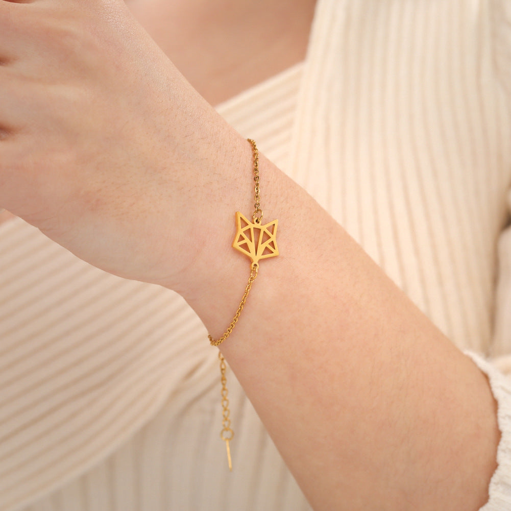 Exquisite Fashion Structure Fox Head Simple Bracelets