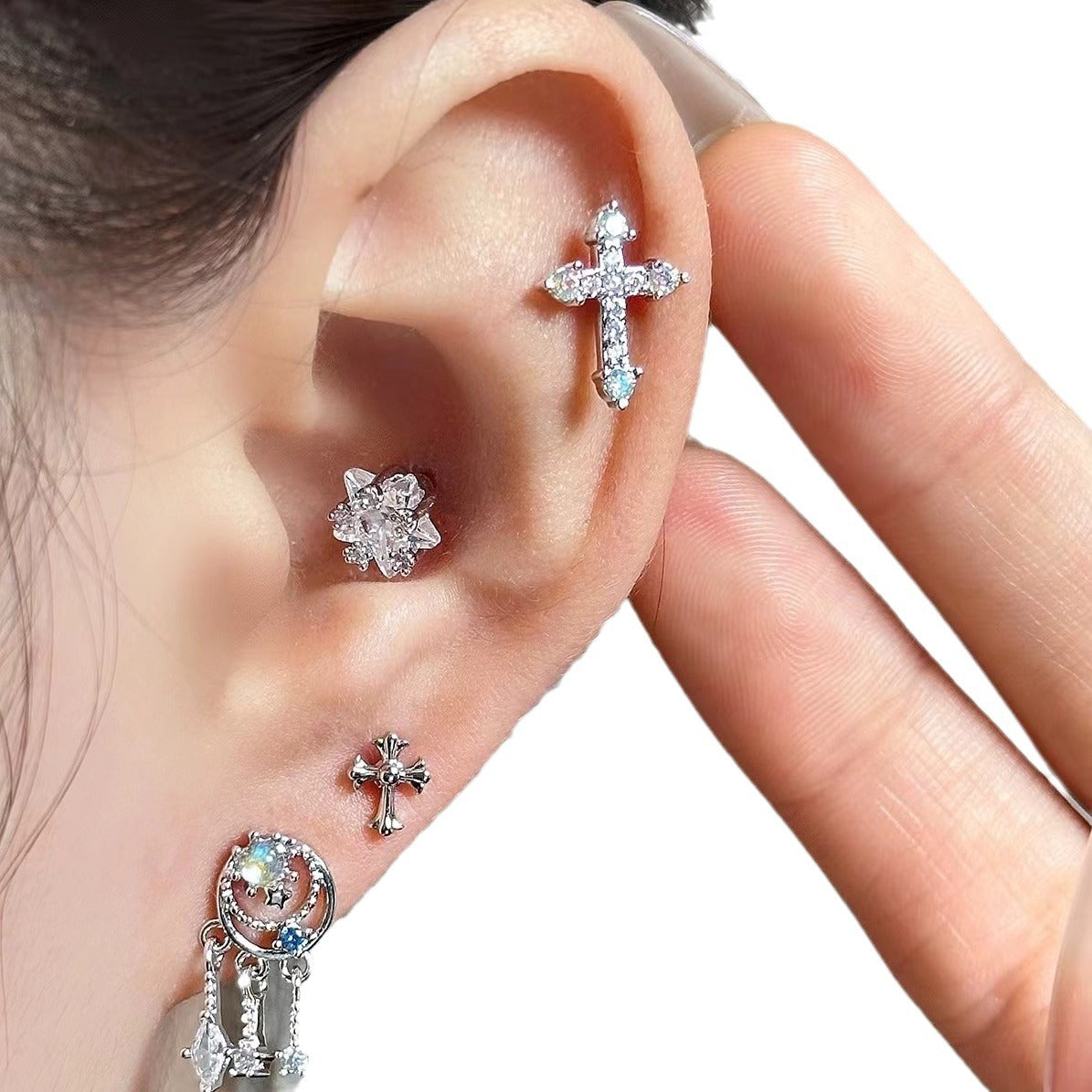 Ear Bone Pin Medical Titanium Steel Tightening Earrings