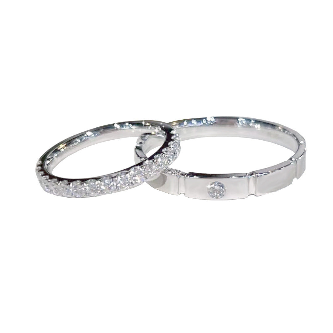 Women's & Men's In Love Couple One Pair Light Luxury Ring