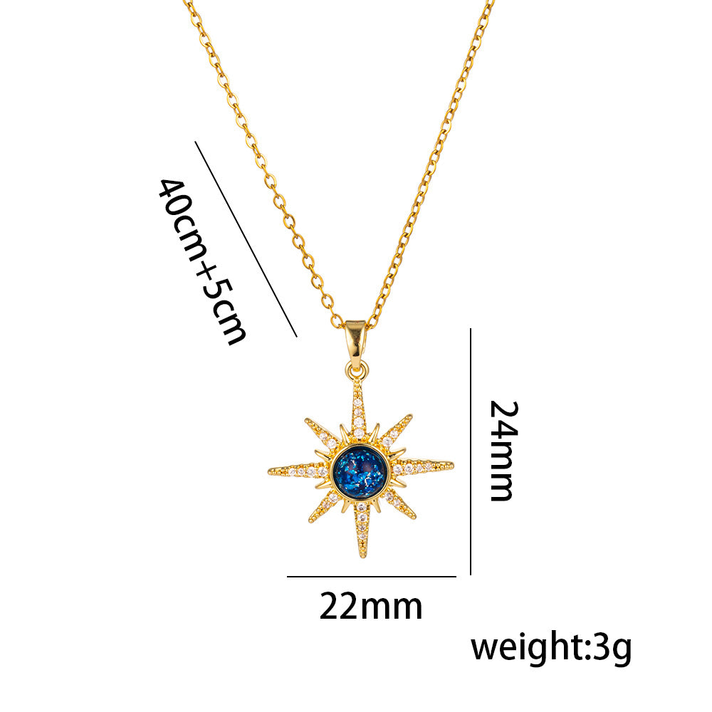 Sky Female Fashion Personality High Sense Clavicle Necklaces