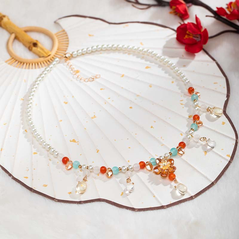 Chinese Simple Fairy Clavicle Chain Of Precious Stones Han Necklace