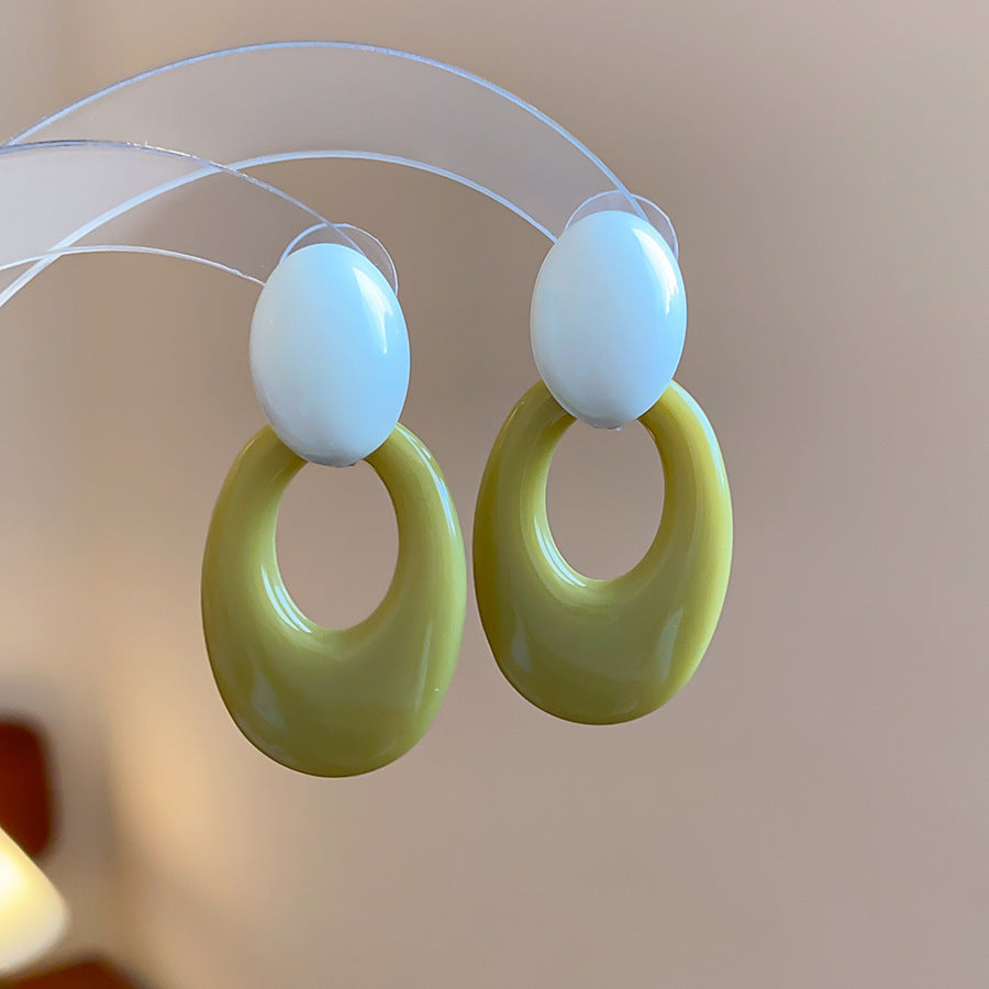 Women's Flower Shell Tassel Light Luxury High-grade Earrings