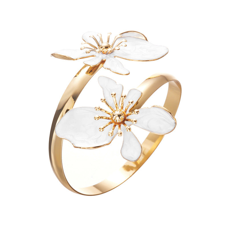 Flower Elegant High Sense Vacation Style Double Bracelet