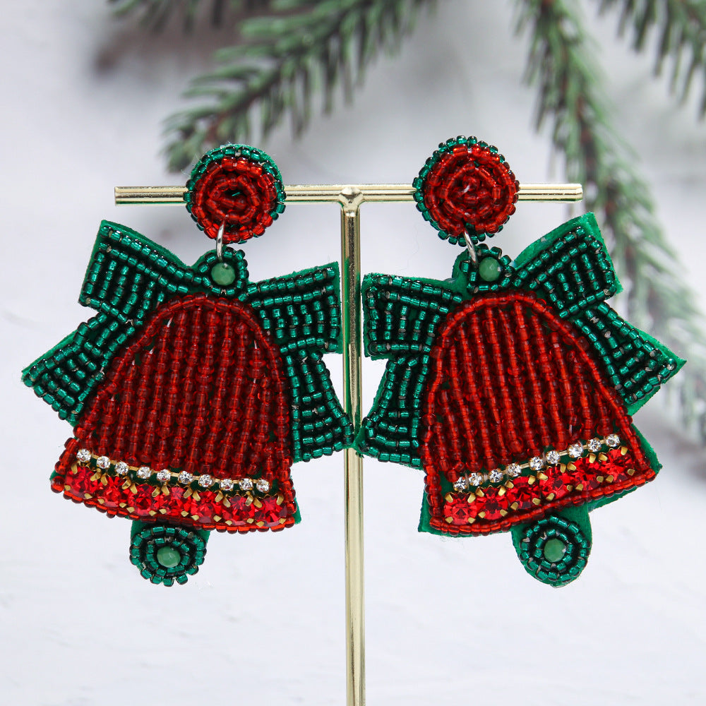 Bead Exaggerated Personalized Handmade Beaded Ethnic Earrings
