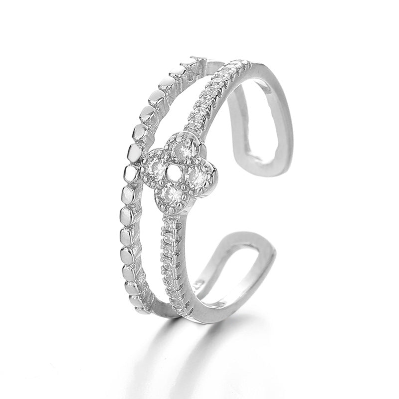 Elegant High-grade Heart-shaped Female Simple Opening Bracelets