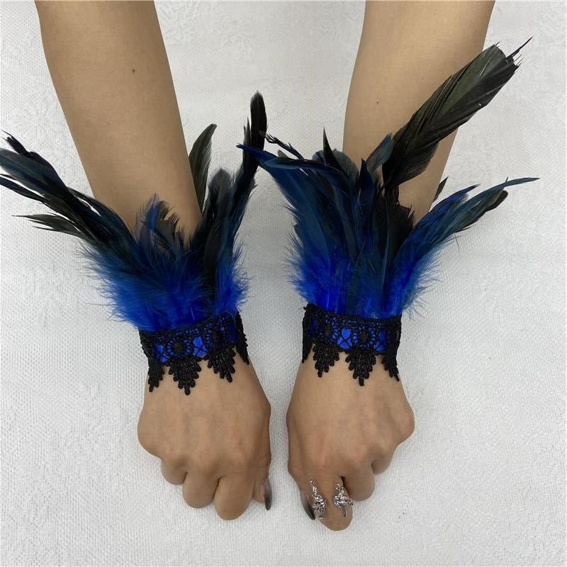Feather Halloween Performance Ball Lace Wristband Bracelets