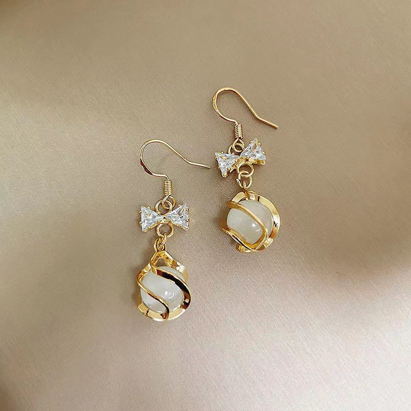Elegant Zircon Butterfly Tassel Gentle Stylish Personality Stud Earrings