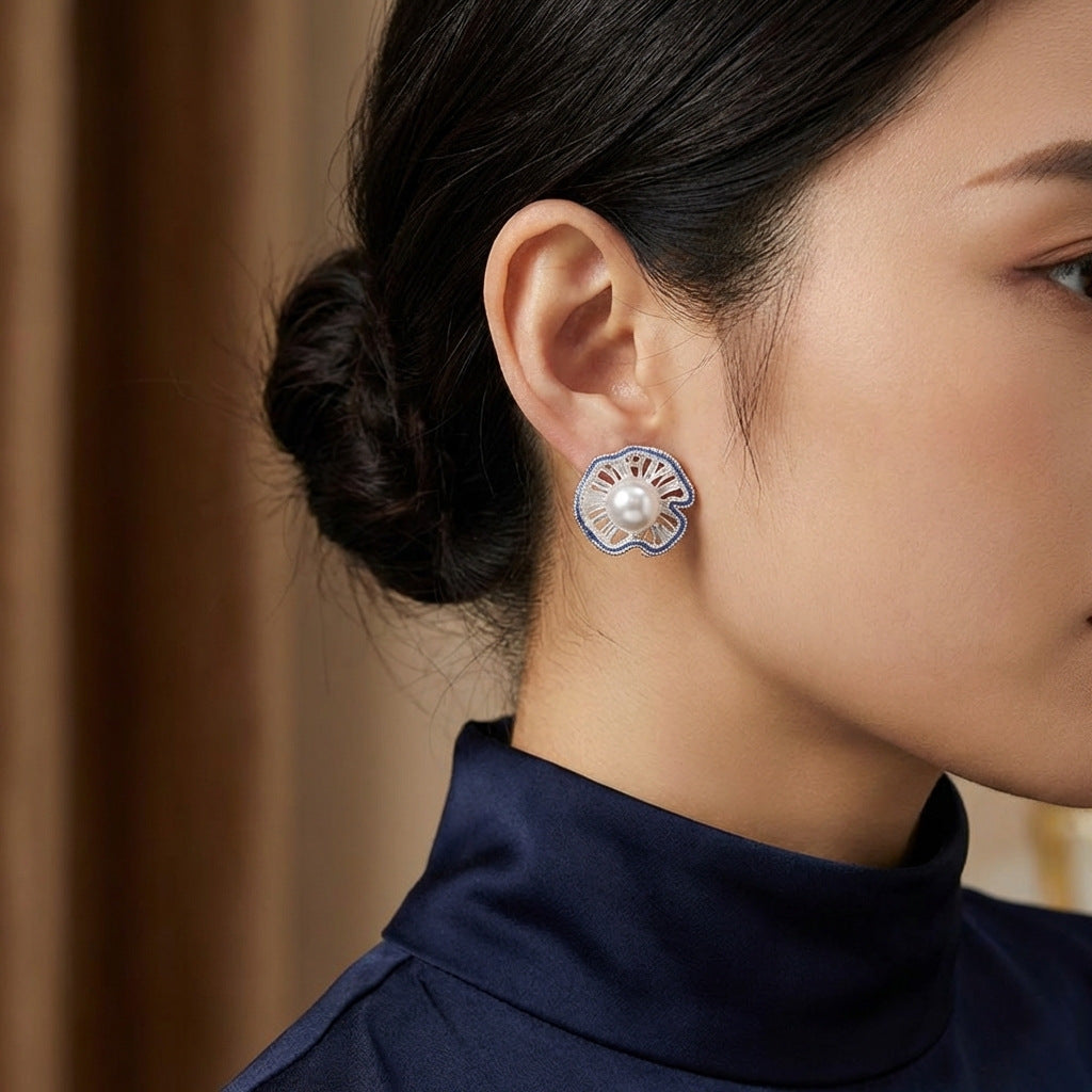 Needle Korean Style Hollow Beads Floral Ball Gentle Daily Elegant Rings