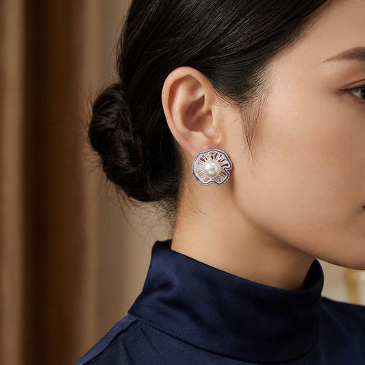 Needle Korean Style Hollow Beads Floral Ball Gentle Daily Elegant Rings