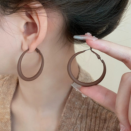 Brown High Sense Ear Temperament Entry Rings