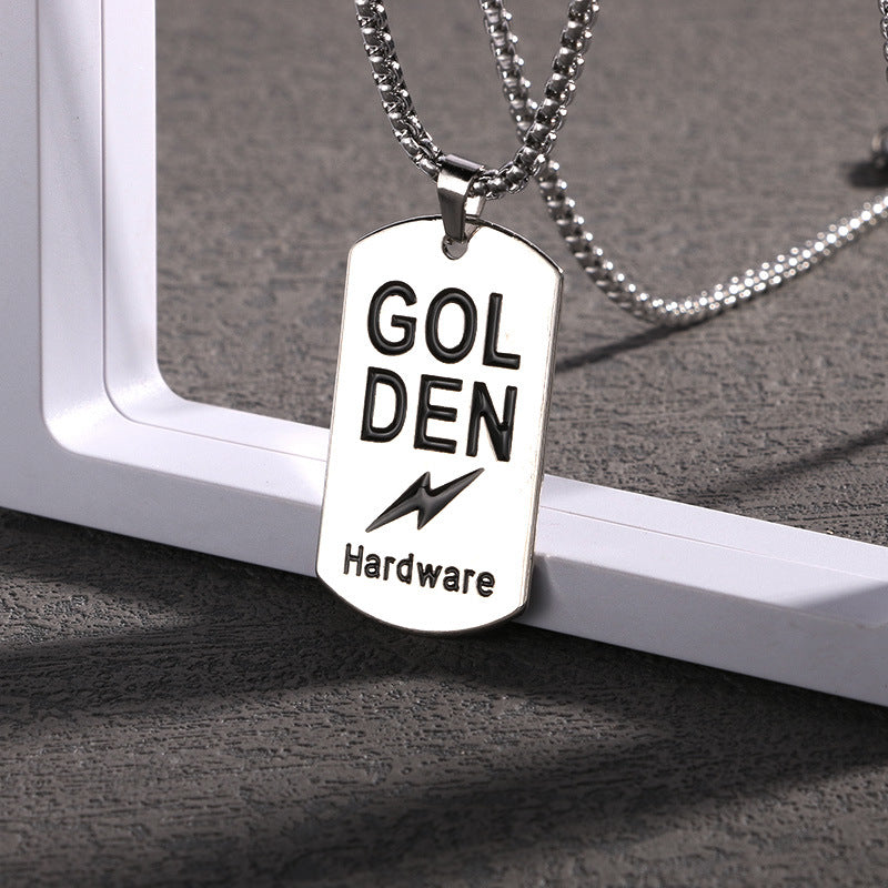 Hipster Man's Stainless Steel Alloy Personalized Hip Hop Personality Necklaces