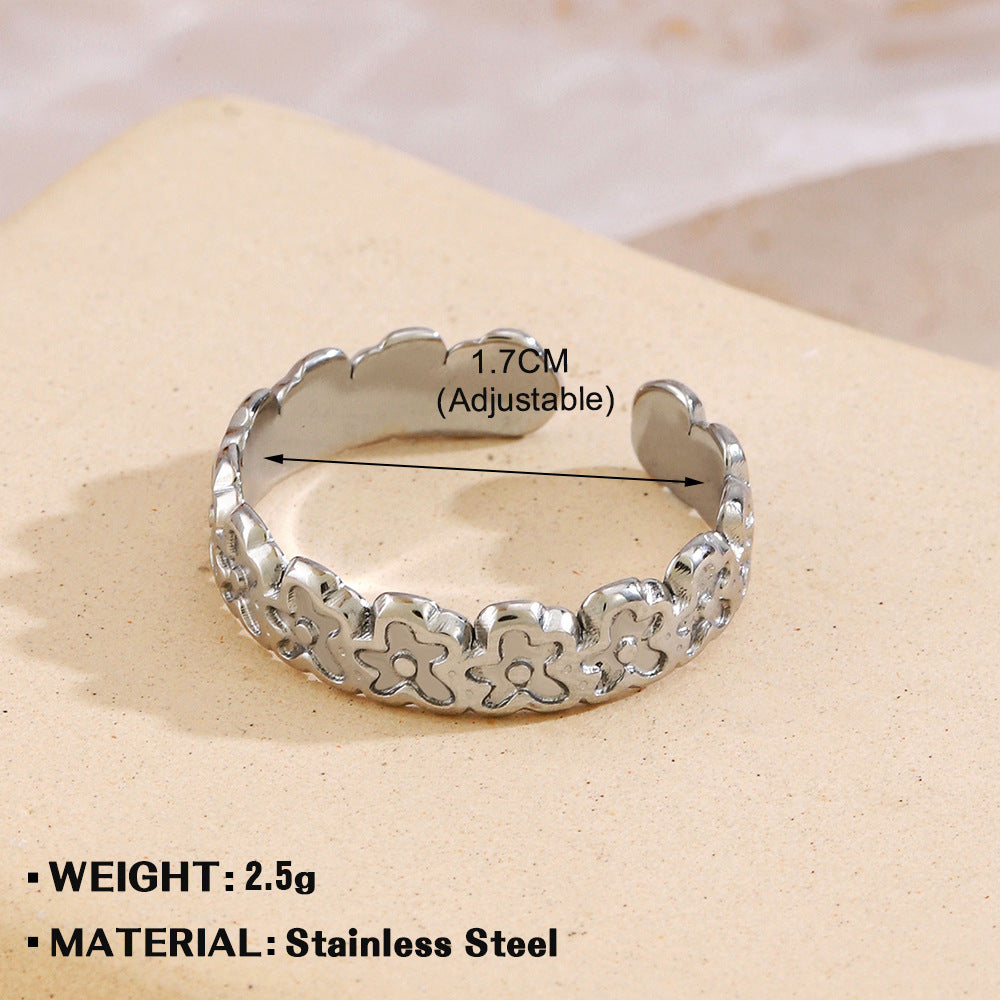 Stainless Steel Leaf Female Personalized Hip Rings