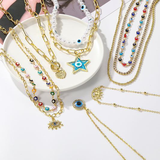 Women's Day Love Eye High-grade Pearl Necklaces