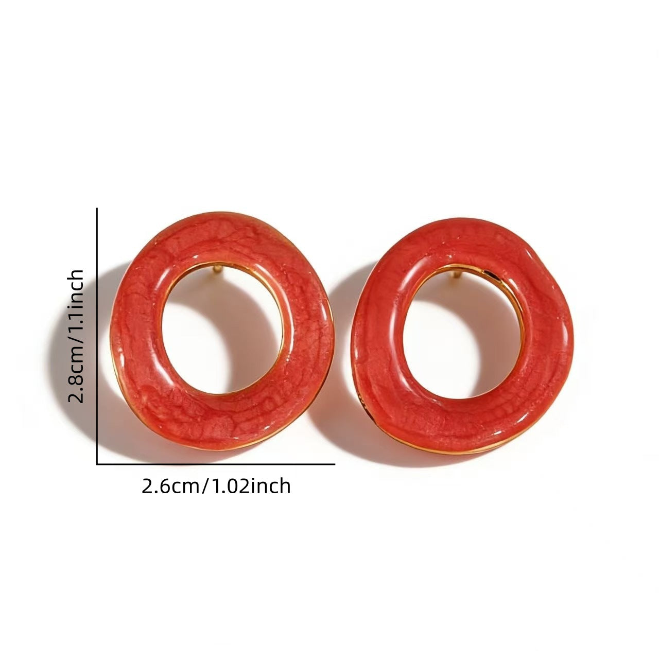 Design Exquisite Versatile Temperament Colorful Oil Stainless Steel Stud Earrings