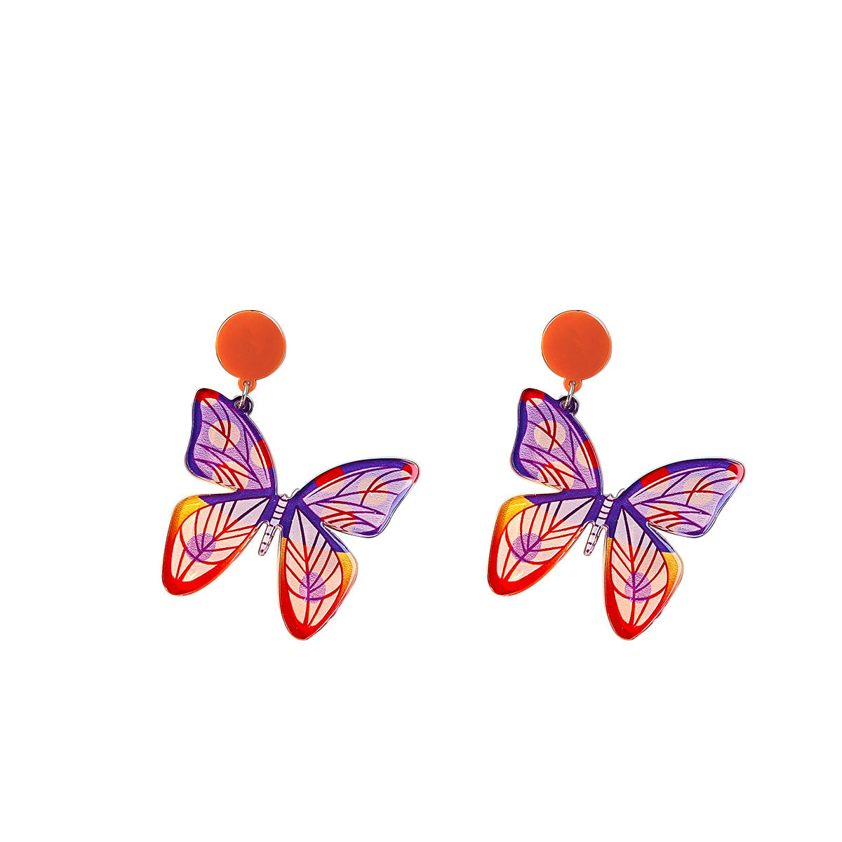 Painting Blue Flower Simple Fresh Mori Style Iti Earrings