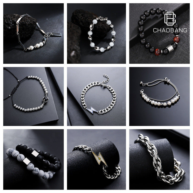 Women's & Men's Titanium Steel No Fading High Sense Hip Bracelet