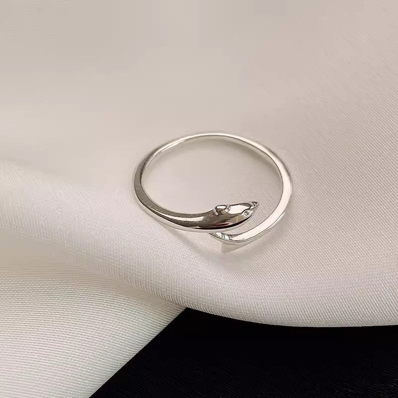 Women's Dolphin Tail Light Luxury Cold Style Design Simple Open-end Rings