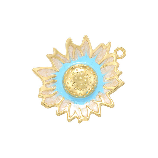 Colorful Oil Sunflower Female Personalized Accessories Pendants