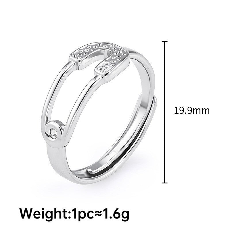 Stainless Steel Does Not Fade Niche Design Simple Korean Style Ring