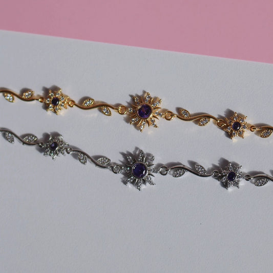 Women's Cute Purple Sunflower Princess Special Interest Bracelets