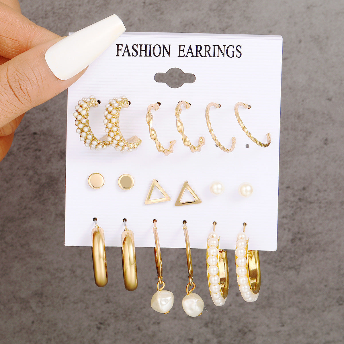 Model Shaped Card Pack Creative Suit Earrings