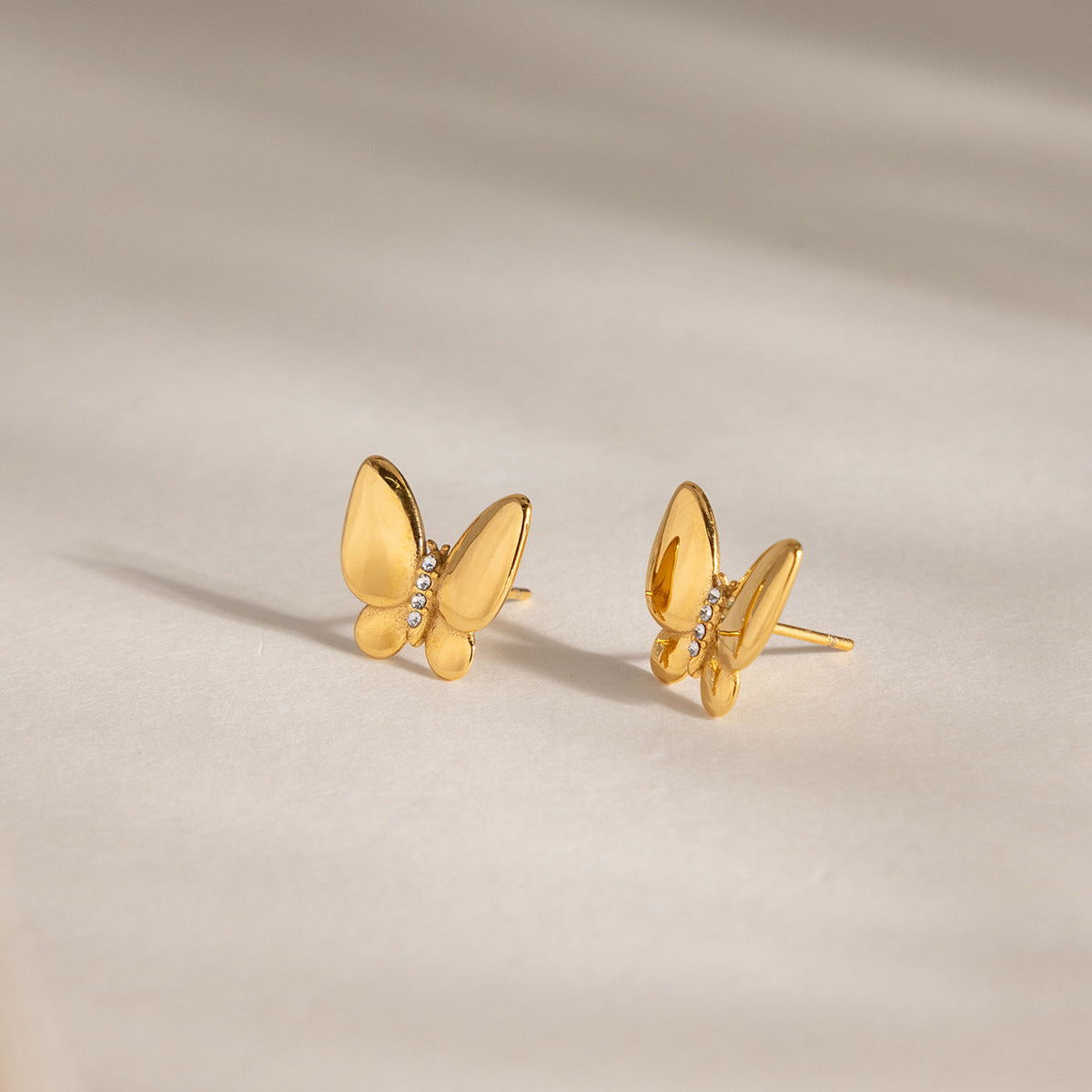 Women's Gold Stainless Steel Special Interest Light Luxury Stud Earrings