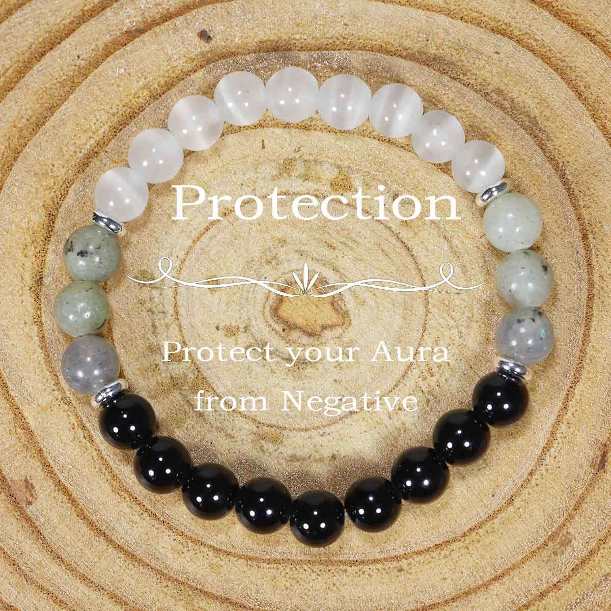 Tigereye Natural Stone Beaded Crystal Unisex Bracelet