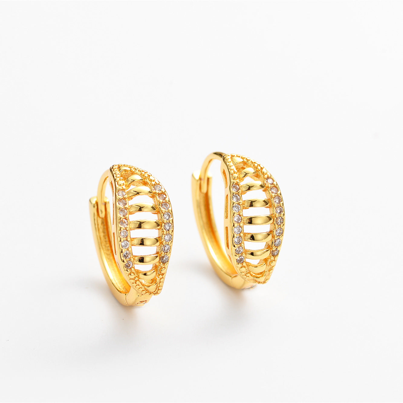Fashion Zircon Geometric Clip Light Luxury High-grade Ear Buckle