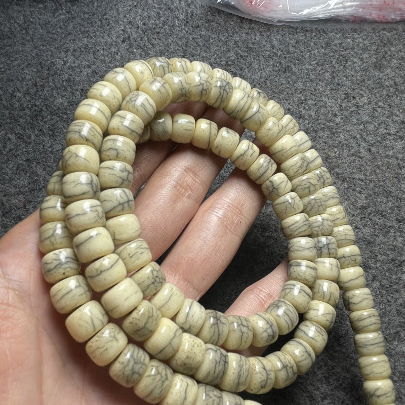 Fried Ox Bone Beads Barrel Shaped Bead Distressed Bracelets