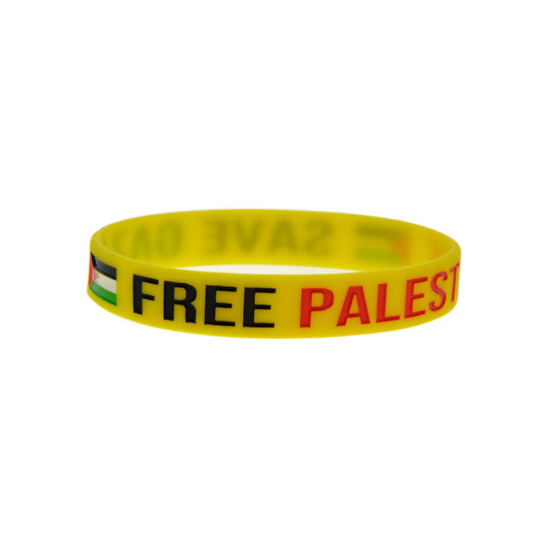 Palestinian Inspirational Hand Strap Silicone Sports Bracelet