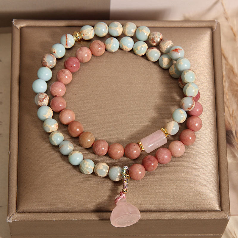 Style Stone Female Light Luxury Minority Exquisite High Sense Lotus Bracelet