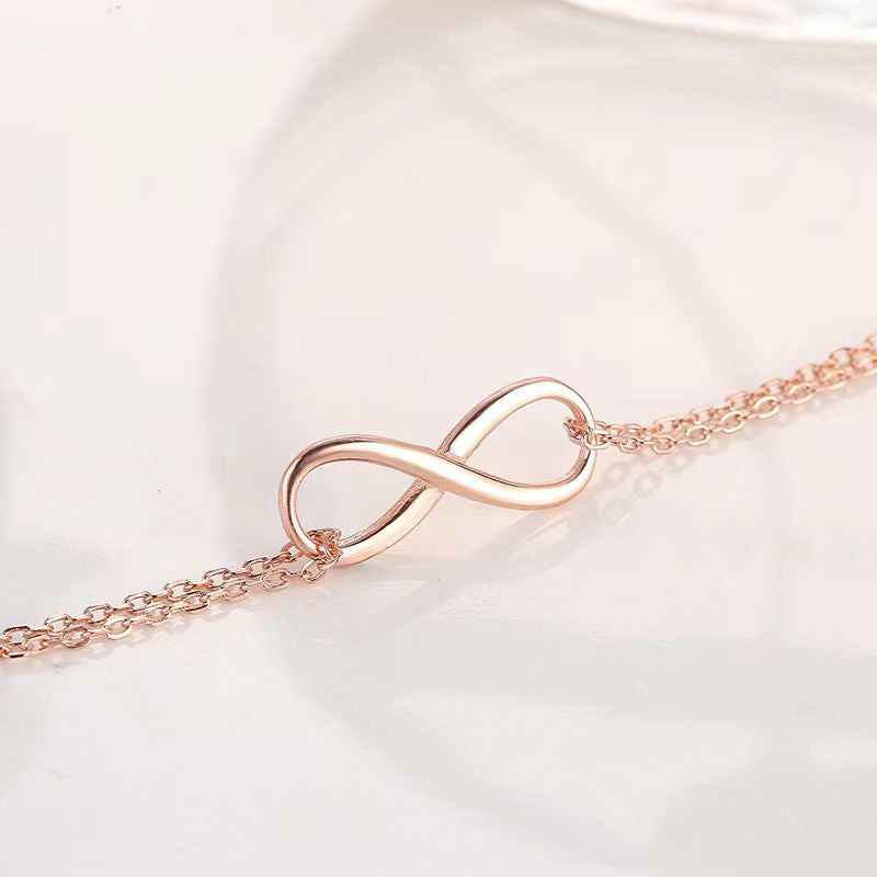 Women's Sterling Sier Fashionable Elegant Trendy Mobius Bracelets