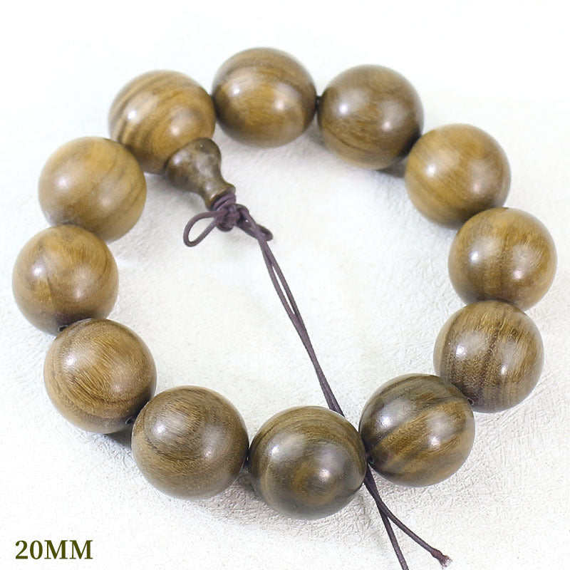 Women's & Men's Sandalwood Submerged Old Materials Beads Chinese Bracelet