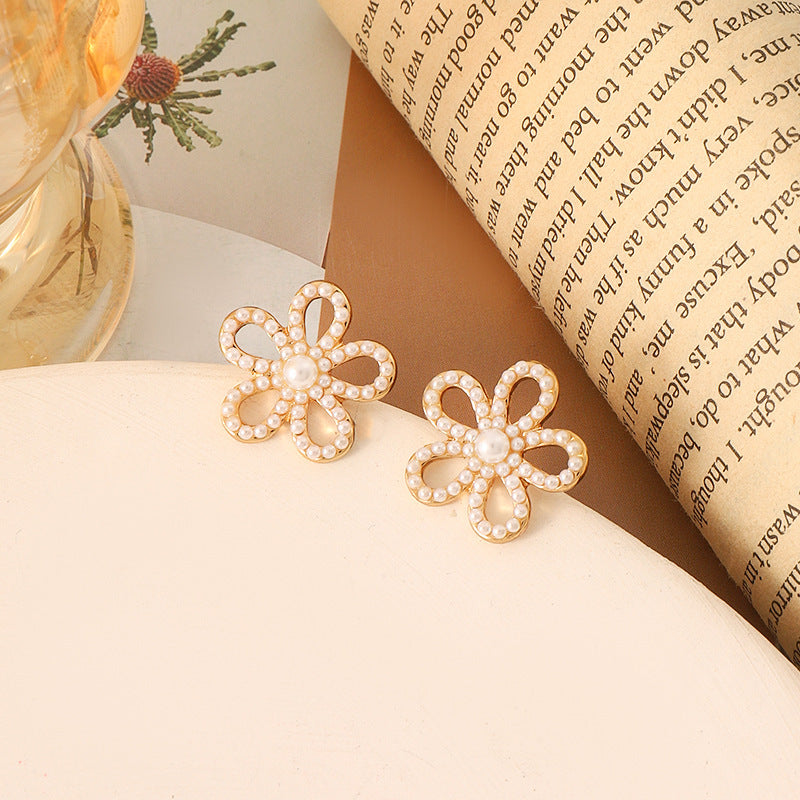 Korean Style Simple Vintage Pearl High-grade Ear Tassel Female Niche Earrings