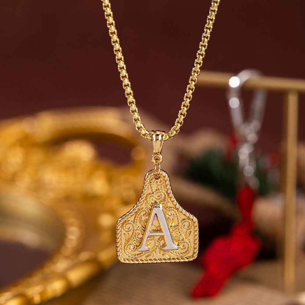 Women's Fashion English Letters Electroplated Copper For Design Personalized Clavicle Necklace