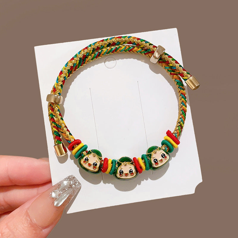 Small Gift Tassel Adjustable Red Rope Dragon Boat Festival Bracelet