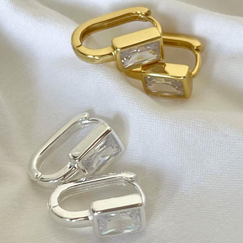 Studded With Zircon Female U-shaped Clip Korean Rings