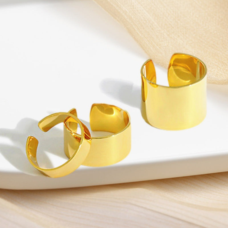 Design Geometric Glossy Female Fashion Style Rings