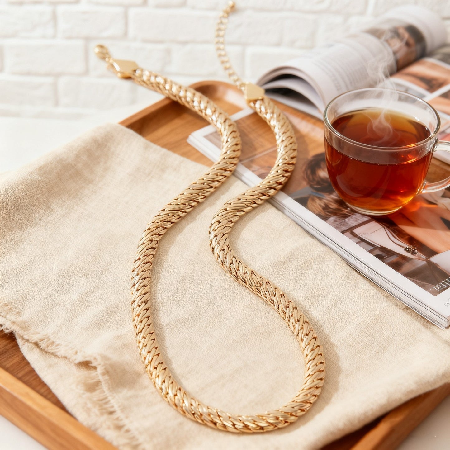 Chain Like Flat Snake Affordable Luxury Fashion Simple High-grade Necklace